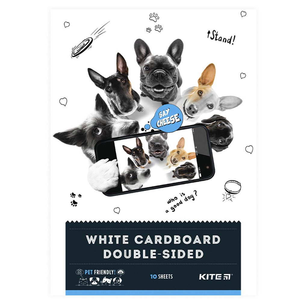 Комплект белого картона Kite Dogs А4 2 шт K22-254_2pcs