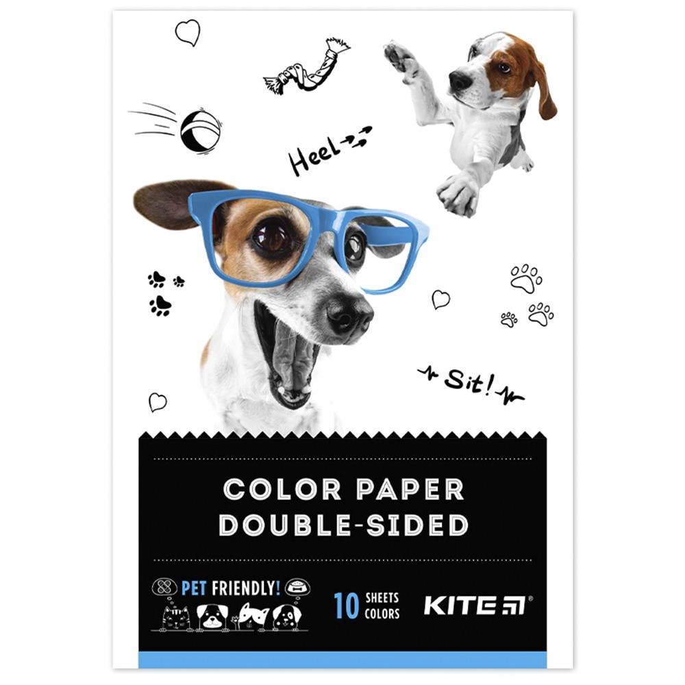 Комплект цветной двусторонней бумаги Kite Dogs A5 2 шт K22-293_2pcs