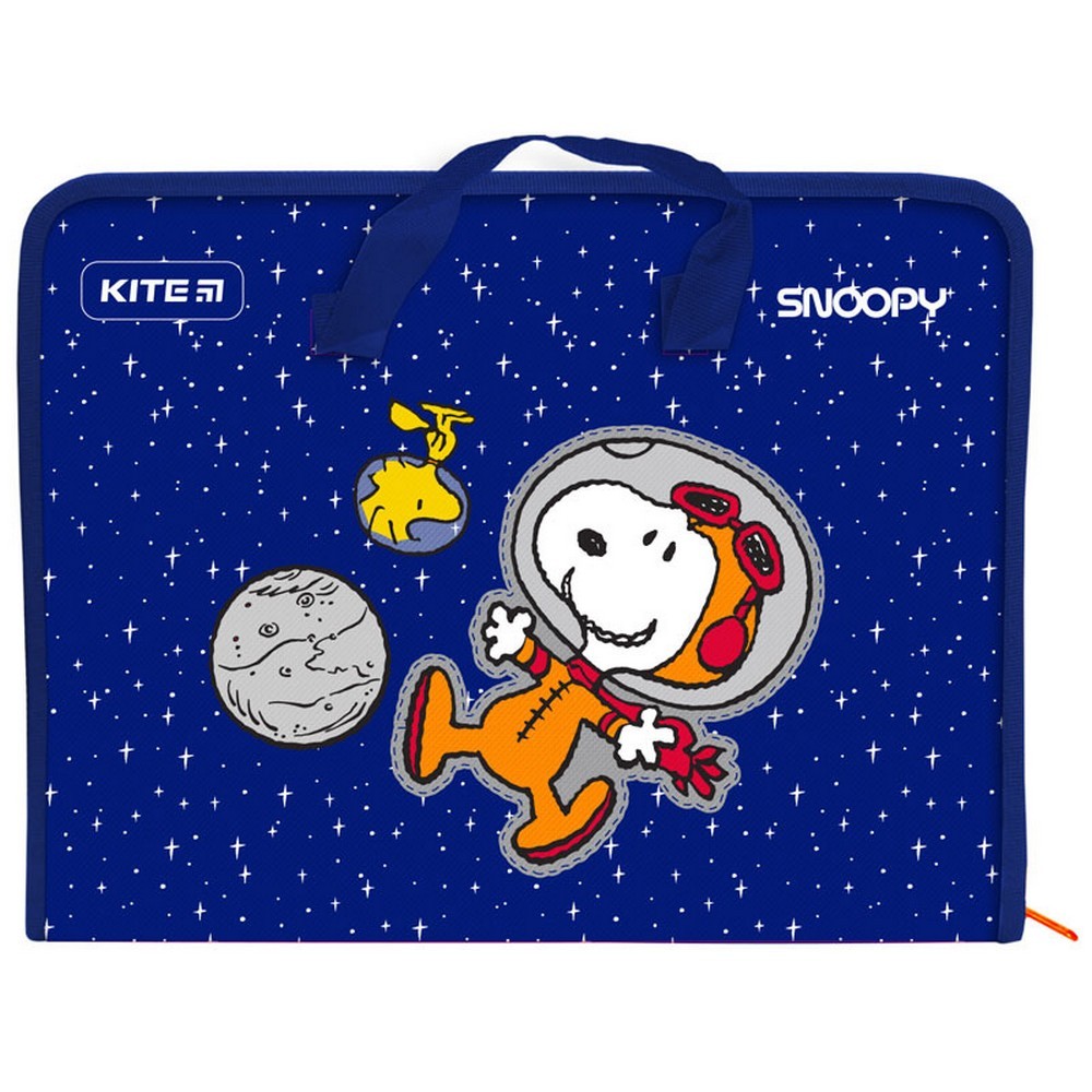 Папка-портфель на молнии Kite Peanuts Snoopy  A4 SN21-202