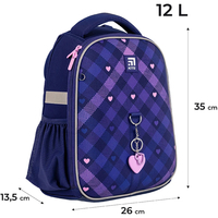 Школьный набор Kite Check and Hearts Рюкзак + Пенал + Сумка для обуви SET_K24-555S-1