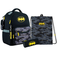 Школьный набор Kite DC Comics Batman Рюкзак + Пенал + Сумка для обуви SET_DC24-770M