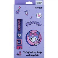 Фото Набор бейдж на липучке и подвеска Kite Kuromi HK24-3010-1