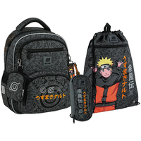 Фото Школьный набор Kite Education Naruto Shippuden Рюкзак + Пенал + Сумка для обуви SET_NR25-773M