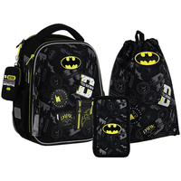 Фото Школьный набор Kite DC Batman Рюкзак + Пенал + Сумка для обуви SET_DC25-555S