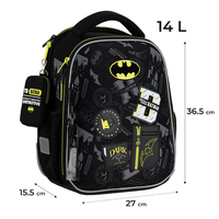 Школьный набор Kite DC Batman Рюкзак + Пенал + Сумка для обуви SET_DC25-555S