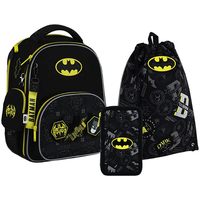 Фото Школьный набор Kite DC Batman Рюкзак + Пенал + Сумка для обуви SET_DC25-556M