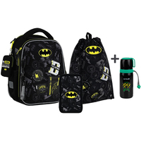 Фото Школьный набор Kite DC Batman Рюкзак + Пенал + Сумка для обуви SET_DC25-555S