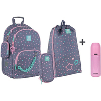Фото Школьный набор Kite Education Kawaii Stars Рюкзак + Пенал + Сумка для обуви SET_K25-585M-2