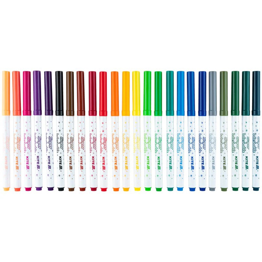 Фломастеры Kite Creative Superwashable 24 цветов K-1153