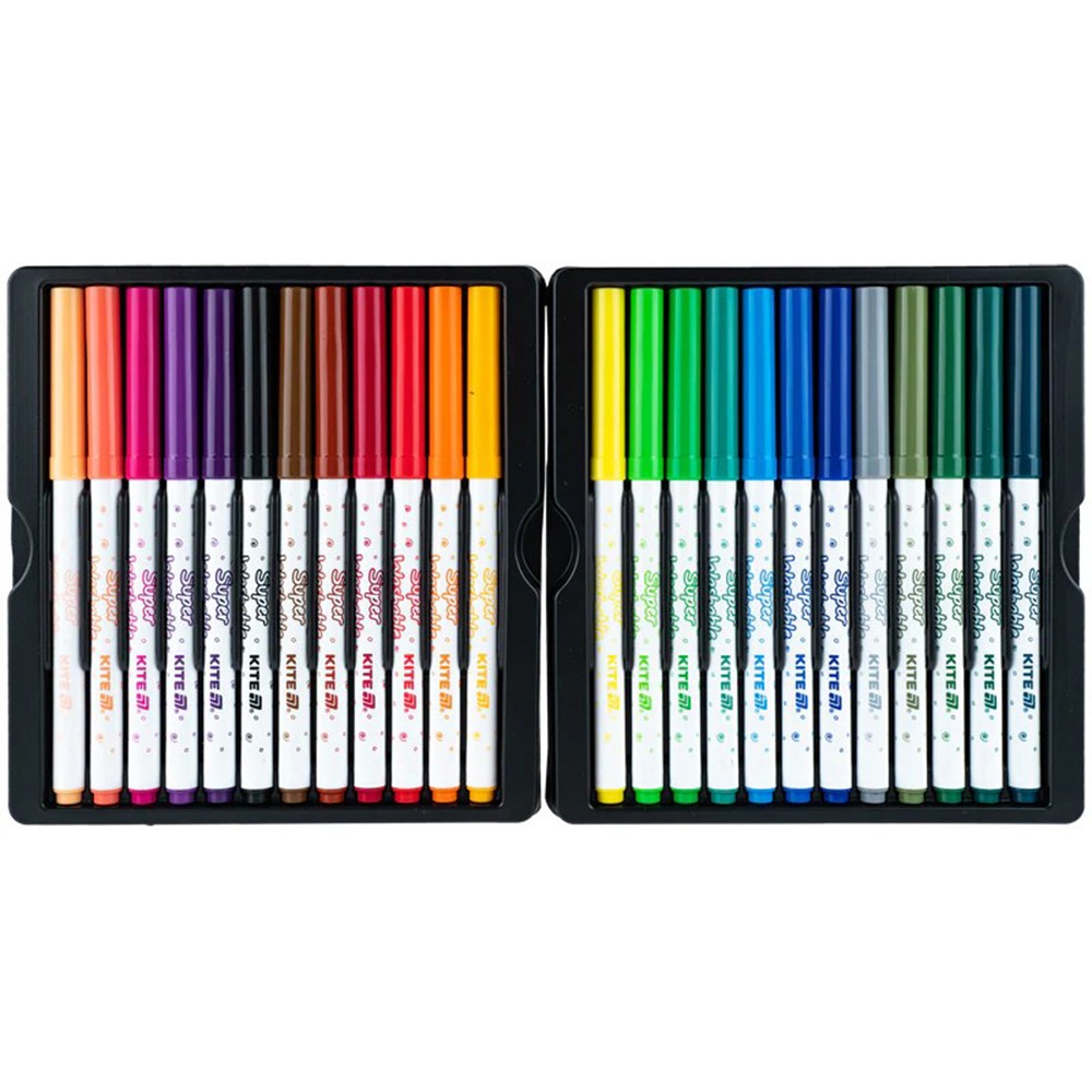 Фломастеры Kite Creative Superwashable 24 цветов K-1153